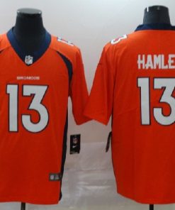 Men's Denver Broncos #13 KJ Hamler Orange Vapor Untouchable Limited Stitched Jersey