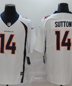 Men's Denver Broncos #14 Courtland Sutton  White Vapor Limited Jersey