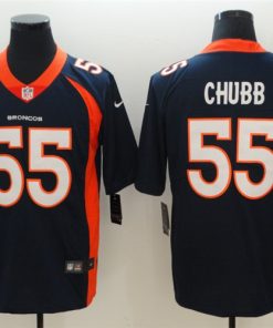 Men's NFL Denver Broncos #55 Bradley Chubb Navy Blue 2018 Draft Vapor Untouchable Limited Stitched Jersey