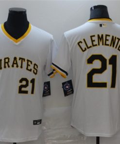 Men's Pittsburgh Pirates #21 Roberto Clemente White Cool Base Stitched MLB Jersey