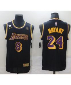 NBA Lakes 8 24 Kobe Bryant GIGI KB patch Men Jersey