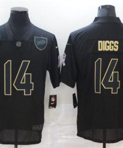 Nike Bills 14 Stefon Diggs Black 2020 Salute To Service Limited Jersey