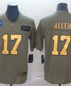 Nike Bills 17 Josh Allen 2019 Olive Gold Salute To Service Limited Jersey