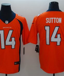 Nike Broncos 14 Courtland Sutton Orange Vapor Untouchable Limited Jersey