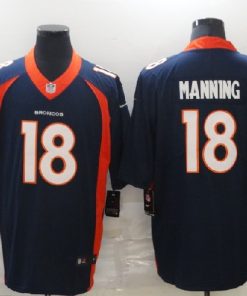 Nike Broncos 18 Peyton Manning Blue Vapor Untouchable Player Limited Jersey