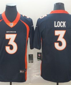 Nike Broncos 3 Drew Lock Navy Vapor Untouchable Limited Jersey