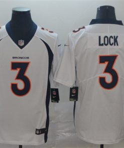 Nike Broncos 3 Drew Lock White Vapor Untouchable Limited Jersey