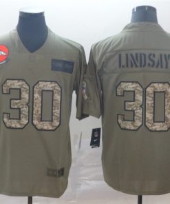 Nike Broncos 30 Phillip Lindsay 2019 Olive Camo Salute To Service Limited Jersey