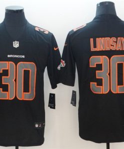 Nike Broncos 30 Phillip Lindsay Black Impact Rush Limited Jersey