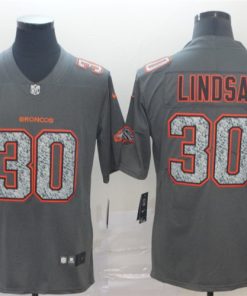 Nike Broncos 30 Phillip Lindsay Gray Camo Vapor Untouchable Limited Jersey