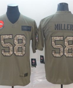 Nike Broncos 58 Von Miller 2019 Olive Camo Salute To Service Limited Jersey