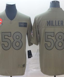 Nike Broncos 58 Von Miller 2019 Olive Salute To Service Limited Jersey