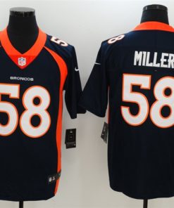 Nike Broncos 58 Von Miller Blue Vapor Untouchable Limited Jersey