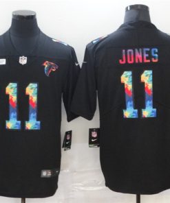 Nike Falcons 11 Julio Jones Black Vapor Untouchable Rainbow Limited Jersey