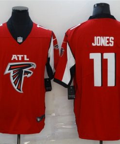 Nike Falcons 11 Julio Jones Red Team Big Logo Vapor Untouchable Limited Jersey