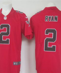 Nike Falcons 2 Matt Ryan Red Color Rush Limited Jersey