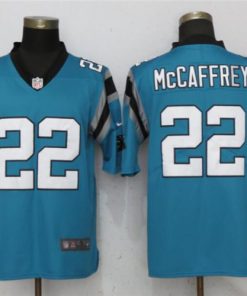 Nike Panthers 22 Christian McCaffrey Blue Vapor Untouchable Limited Jersey