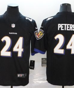 Nike Ravens 24 Marcus Peters Black Vapor Untouchable Limited Jersey