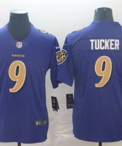 Nike Ravens 9 Justin Tucker Purple Color Rush Limited Jersey