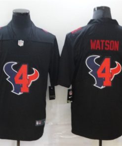 Nike Texans 4 Deshaun Watson Black Shadow Logo Limited Jersey