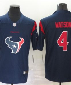 Nike Texans 4 Deshaun Watson Navy Team Big Logo Color Rush Limited Jersey