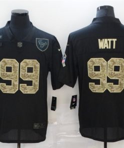 Nike Texans 99 J.J. Watt Black Camo 2020 Salute To Service Limited Jersey