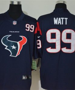 Nike Texans 99 J.J. Watt Navy Team Big Logo Number Vapor Untouchable Limited Jersey