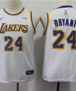 Lakers 24 Kobe Bryant White Youth Nike Swingman Jersey