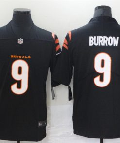 Men's Cincinnati Bengals #9 Joe Burrow 2021 Black Vapor Limited Stitched NFL Jersey