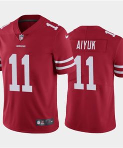 Men's San Francisco 49ers #11 Brandon Aiyuk 2020 Scarlet Draft Vapor Limited Stitched NFL Jersey