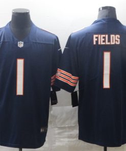 Nike Bears 1 Justin Fields Black 2021 NFL Draft Vapor Untouchable Limited Jersey