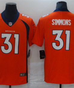 Nike Broncos 31 Justin Simmons Orange Alternate Vapor Untouchable Limited Jersey