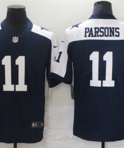 Nike Cowboys 11 Micah Parsons Navy Throwback 2021 Draft Vapor Limited Jersey