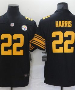 Nike Steelers 22 Najee Harris Black Gold 2021 NFL Draft Vapor Untouchable Limited Jersey