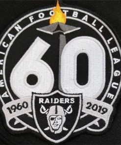 Oakland Raiders 1960-2019 60th Anniversary NFL Football Jersey Patch