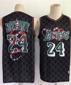 Lakers 24 Kobe Bryant Black Nike Mamba Swingman Fashion Jersey