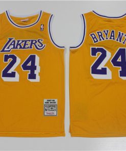 Lakers 24 Kobe Bryant Yellow 2007-08 Hardwood Classics Jersey