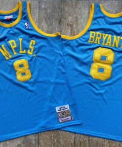 Lakers 8 Kobe Bryant Blue MPLS 2001-02 Hardwood Classics Jersey