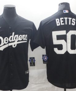 Los Angeles Dodgers Mookie Betts 50 Black Jersey