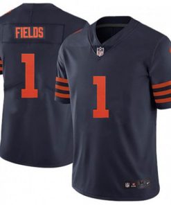 Men's Chicago Bears #1 Justin Fields Navy Vapor Untouchable Limited Stitched NFL Jersey