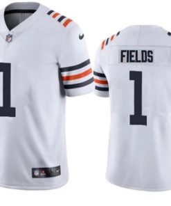 Men's Chicago Bears #1 Justin Fields White Vapor Untouchable Limited Stitched NFL Jersey