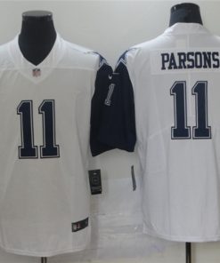 Nike Cowboys 11 Micah Parsons White 2021 Draft Vapor Limited Jersey