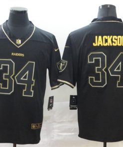 Raiders 34 Bo Jackson Black Gold Vapor Untouchable Limited Jersey