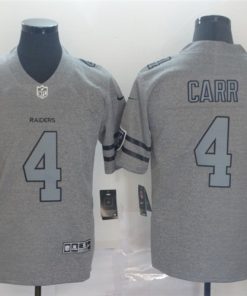 Raiders 4 Derek Carr 2019 Gray Gridiron Gray Vapor Untouchable Limited Jersey