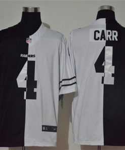 Raiders 4 Derek Carr Black And White Split Vapor Untouchable Limited Jersey