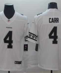 Raiders 4 Derek Carr White Team Logos Fashion Vapor Limited Jersey