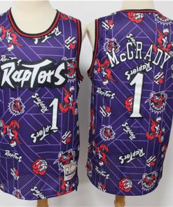 Raptors 1 Tracy McGrady Purple Tear Up Pack Hardwood Classics Swingman Jersey