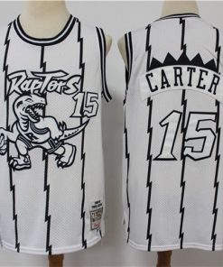 Raptors 15 Vince Carter White Hardwood Classics Jersey