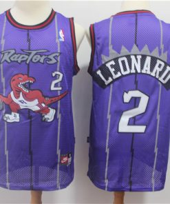 Raptors 2 Kawhi Leonard Purple Hardwood Classics Jersey