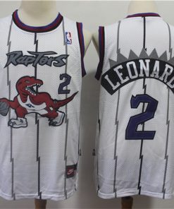Raptors 2 Kawhi Leonard White Hardwood Classics Jersey